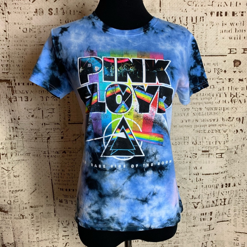 Pink Floyd Darkside moon tie-dyed fitted T-shirt M